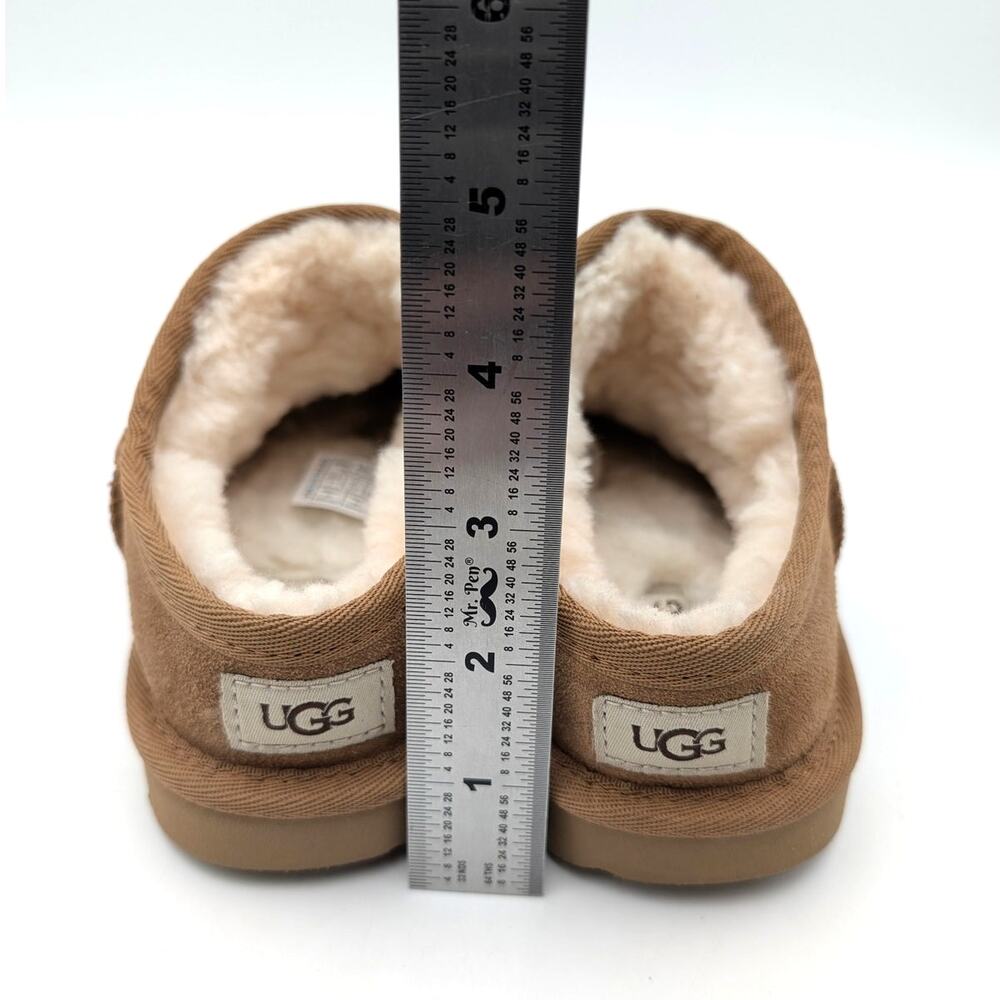 UGG Classic Faux Shearling Slipper Round Toe Unisex Kids Chestnut Sz US1 EU32.5 - Picture 4 of 11